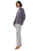 Piżama brushed sweater jersey hooded & jogger sleep set - 1