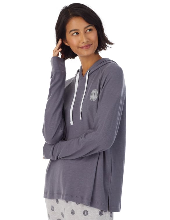Piżama brushed sweater jersey hooded & jogger sleep set