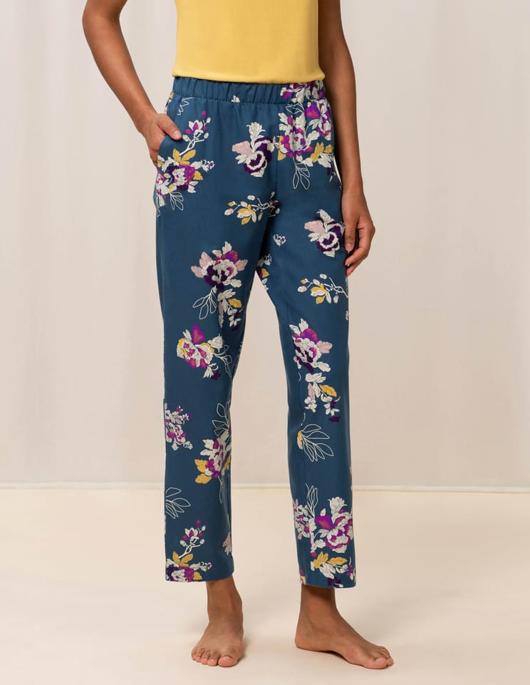 Spodnie od piżamy mix & match tapered flannel - 0